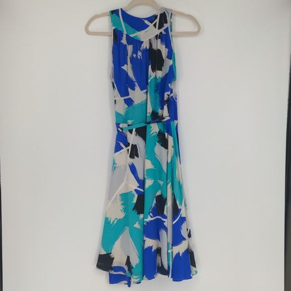 Yumi Kim Women's Silk Wrap Dress Size Extra Small Floral Blue White V Neck Lined - Picture 11 of 16
